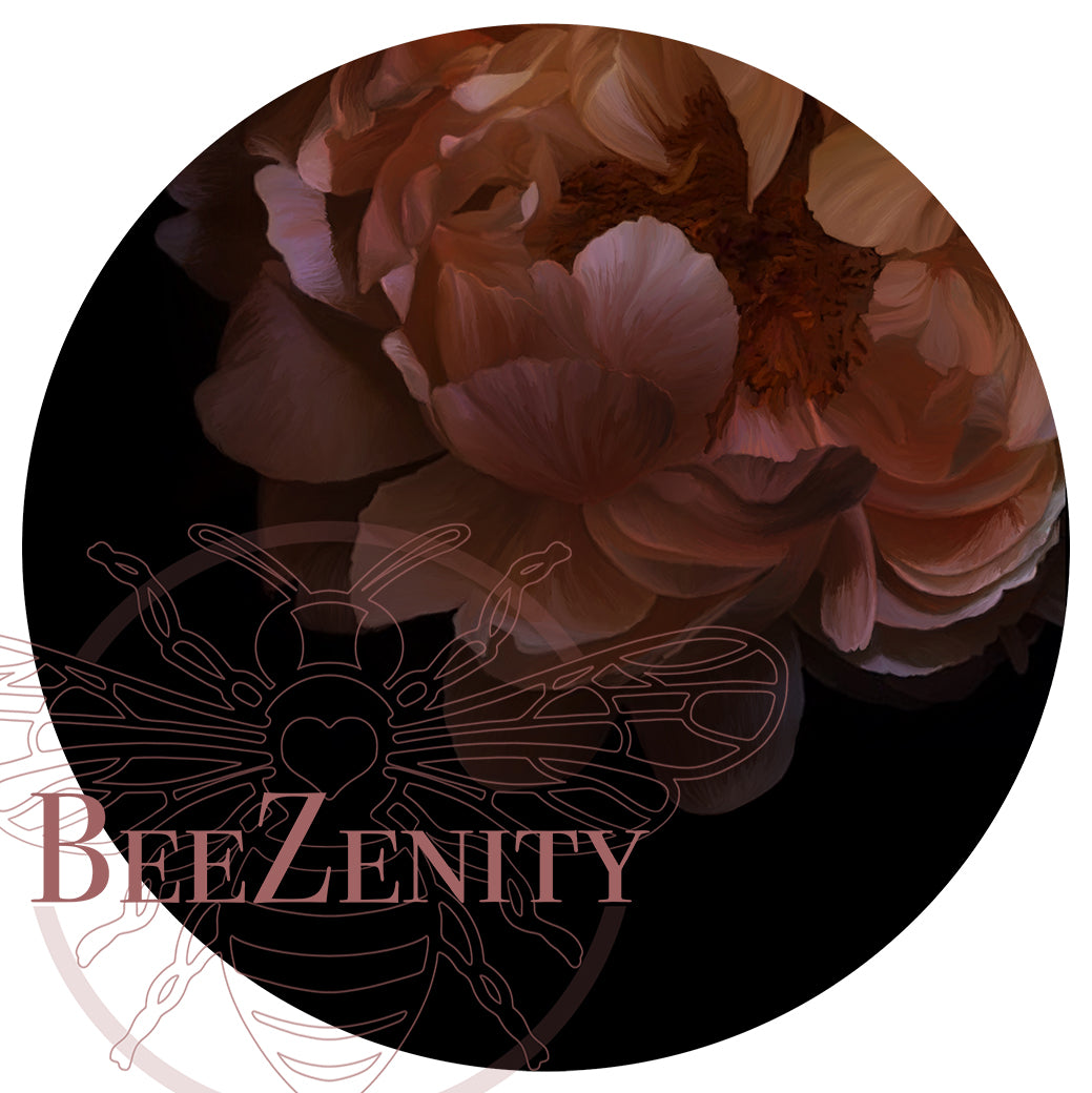 Red Velvet Peony Round Wall Art Sticker