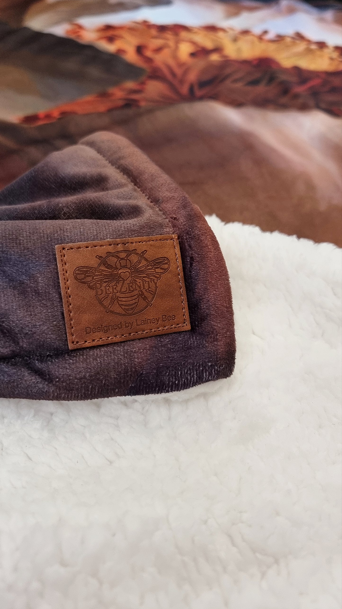 Earth tone Peony Sherpa Throw Blanket