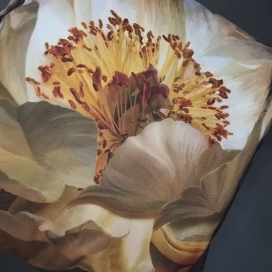 earth toned peony pillow case, soft and luxurious feel